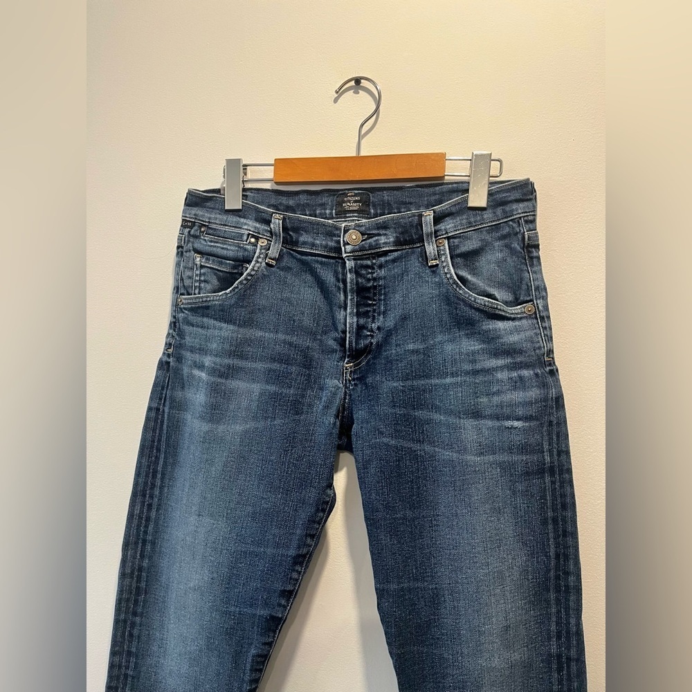 Citizens of Humanity Emerson Slim Boyfriend Midrise Relaxed Crop Blue Ridge Jean - Picture 6 of 9